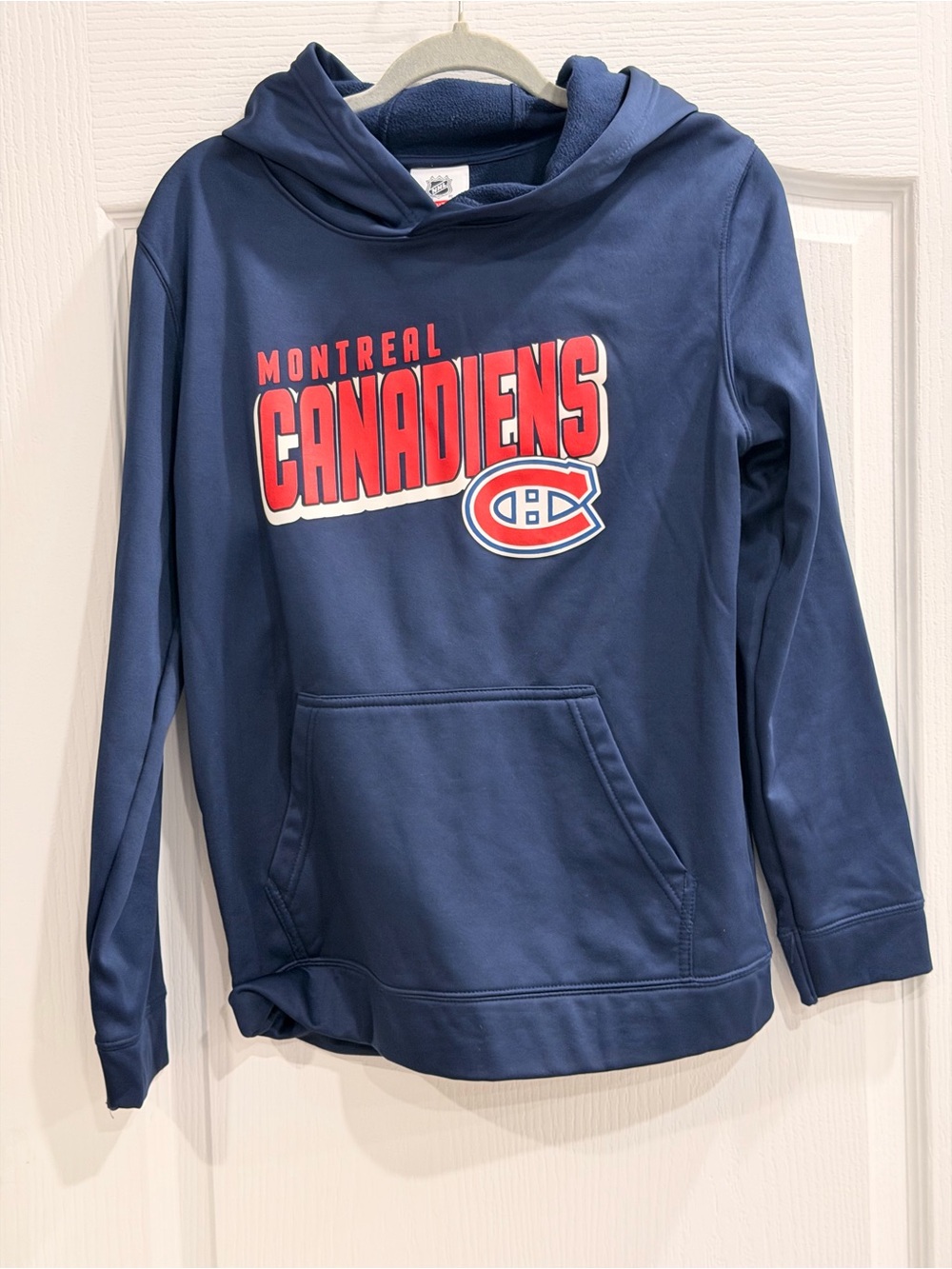 NHL Montreal Canadiens Youth Navy Hoodie with Red Logo